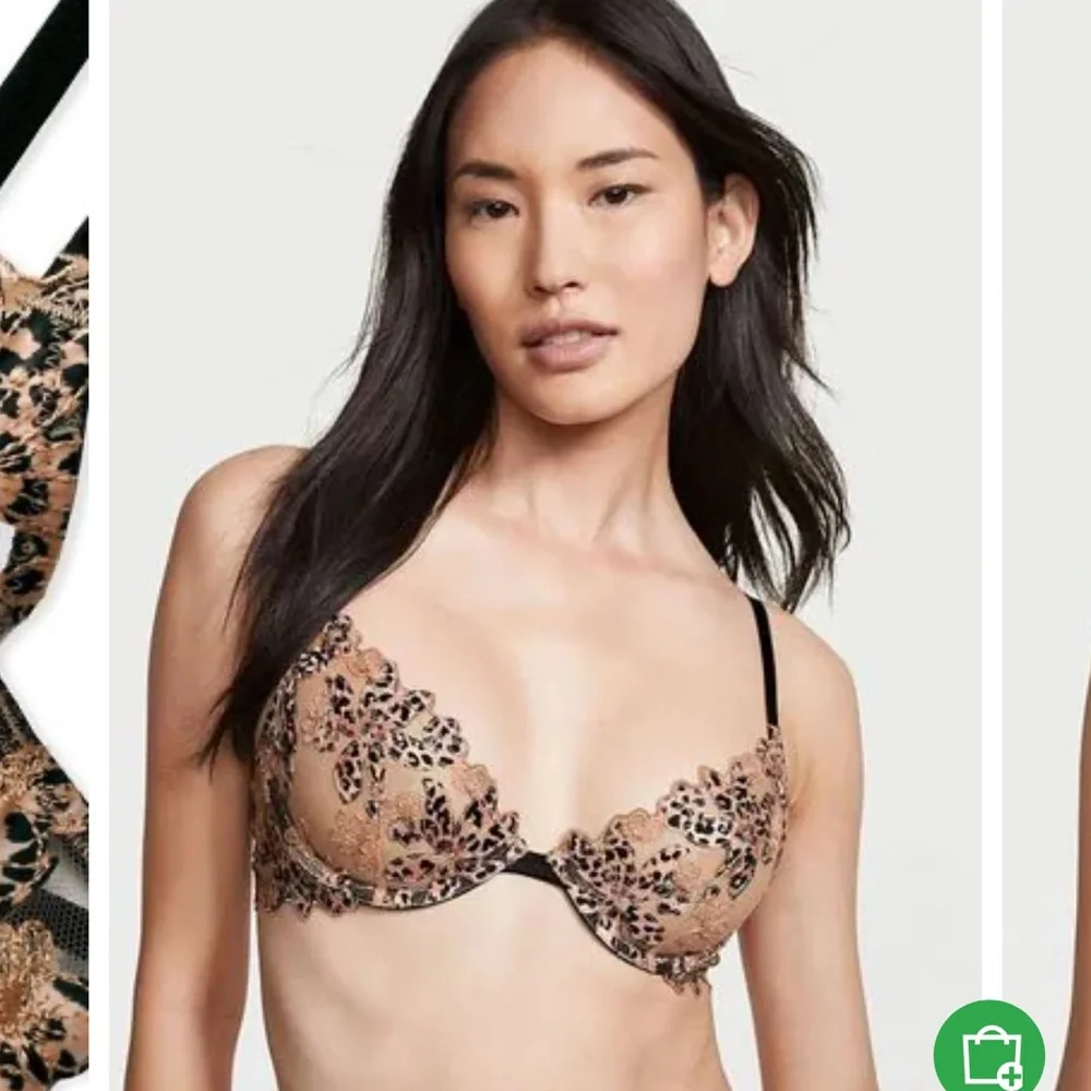 Victoria's Secret Animal Lace Embroidered Bra with matching Thong 36C/M - Picture 3 of 9